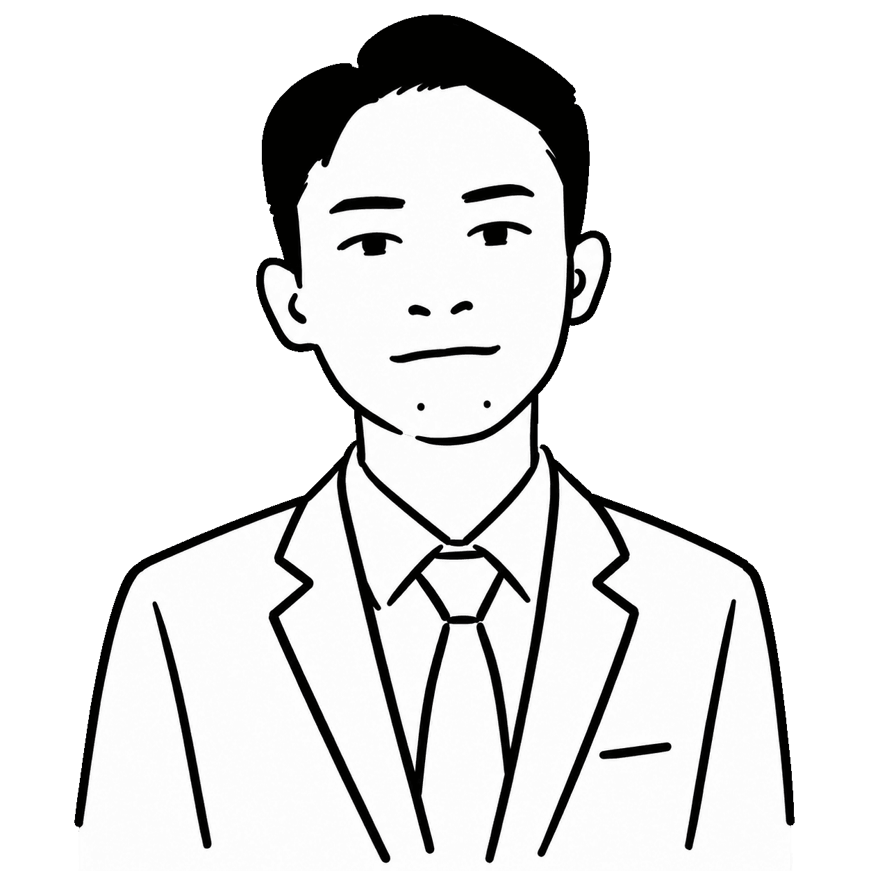Black-and-white portrait illustration of Rendi